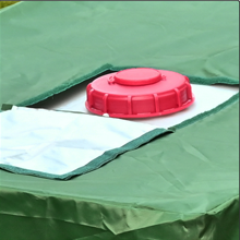 IBC Tote Cover for 1000L Outdoor 275 Gallon Rain Barrel UV Resistant Waterproof Outdoor IBC Covers - Grey GREEN 8