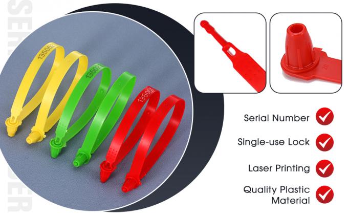Plastic Truck Door Seal Security Seals Tamper Evident Tite-Lock Security Tags Numbered Safty Disposable Locks 5