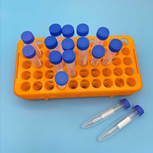 Lab Multi Function PP Centrifuge Tube Rack 50 holes*18mm Plastic Test Tube Rack Silicone Circlip 7