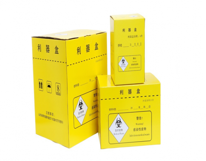 Hospital Biohazard 5L Medical Disposal Kraft Paper Board Sharps Container Safety Box Discard Used Syrings And La 1