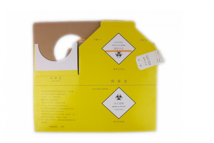 Hospital Biohazard 5L Medical Disposal Kraft Paper Board Sharps Container Safety Box Discard Used Syrings And La 6