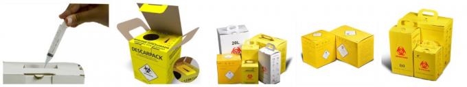 5L 10l Disposable Incinerator Box Corrugated Paper Boxes Syringe Needle Sharp Container Safety Box 3