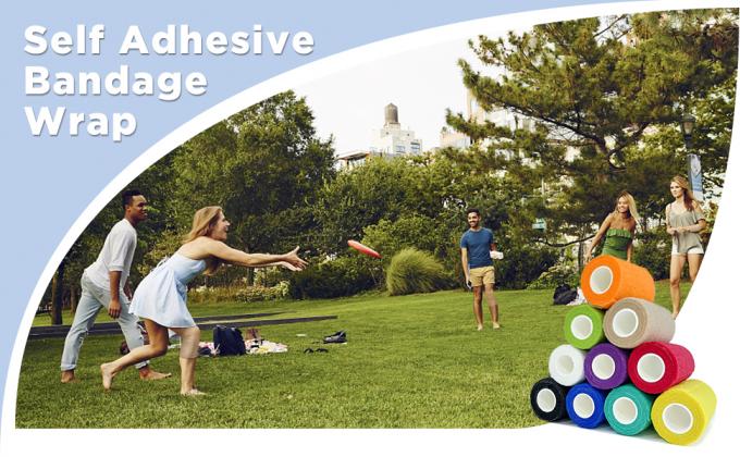 Self Adhesive Bandage Wrap, 6 Pack, Skin Colored, 2“ x 5 Yards, Cohesive Bandages, Medical Wrap, Elastic Bandage Wrap 2