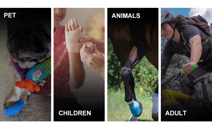 Self Adhesive Bandage Wrap, 6 Pack, Skin Colored, 2“ x 5 Yards, Cohesive Bandages, Medical Wrap, Elastic Bandage Wrap 6