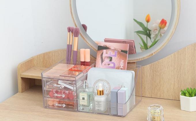 Clear Containers For Organizing 7 Drawers Stackable Dresser Bathroom Organizers And Storage Jewelry Hair Accessories 0