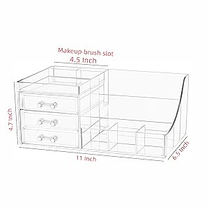 Clear Containers For Organizing 7 Drawers Stackable Dresser Bathroom Organizers And Storage Jewelry Hair Accessories 4