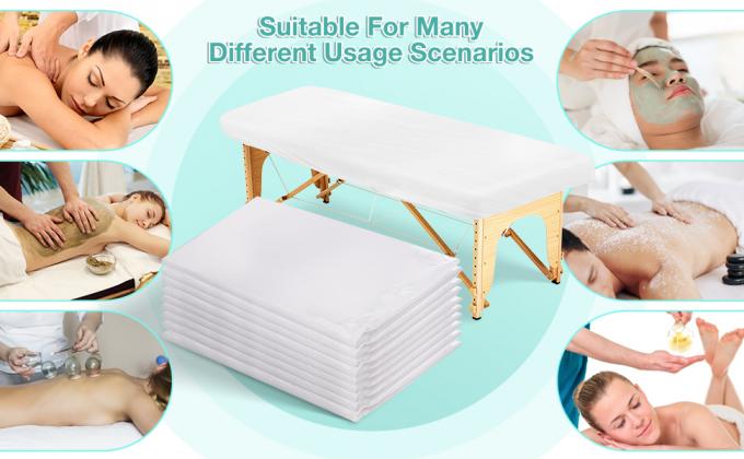 Disposable Fitted Massage Table Sheets Spa Bed Covers, Breathable Non Woven Fabric Massage Table Protective Cover 5