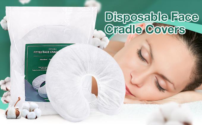 Disposable Face Cradle Covers, Non-Woven U-Shaped Massage Pillow Covers, Fitted Face Pillow Cushion, Non-Sticking 0