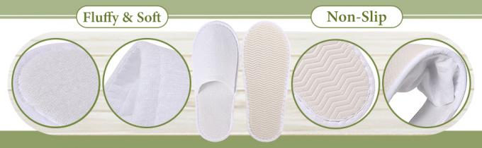 Disposable Slippers, Closed Toe SPA Slippers Non-Slip Slippers Comfortable Individually Wrapped Guest Slippers 1