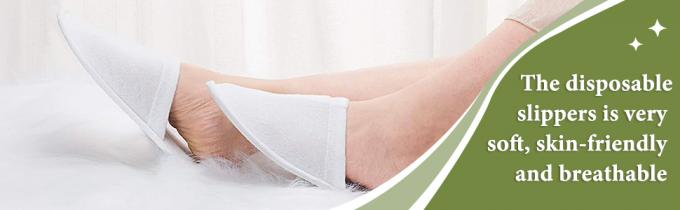 Disposable Slippers, Closed Toe SPA Slippers Non-Slip Slippers Comfortable Individually Wrapped Guest Slippers 2