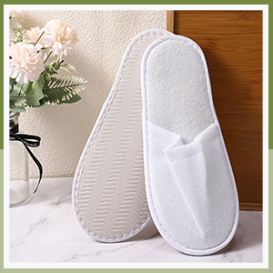 Disposable Slippers, Closed Toe SPA Slippers Non-Slip Slippers Comfortable Individually Wrapped Guest Slippers 3