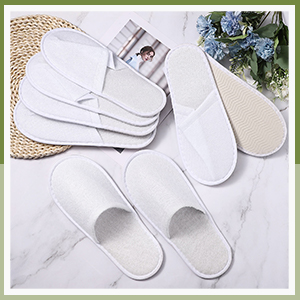 Disposable Slippers, Closed Toe SPA Slippers Non-Slip Slippers Comfortable Individually Wrapped Guest Slippers 4