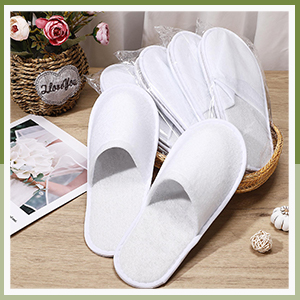 Disposable Slippers, Closed Toe SPA Slippers Non-Slip Slippers Comfortable Individually Wrapped Guest Slippers 5