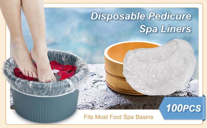 Disposable Pedicure Spa Liners, Clear Plastic Single Use Foot Spa Liners, Disposable Foot Tub Liner One-Off Foot Bath 0