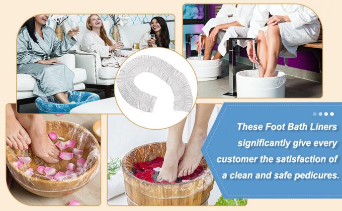 Disposable Pedicure Spa Liners, Clear Plastic Single Use Foot Spa Liners, Disposable Foot Tub Liner One-Off Foot Bath 7