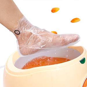 biodegradable, sustainable, recycled Disposable Mitts Booties Plastic Socks And Gloves Liners For Hand & Foot Hot Wax 5