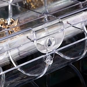 Plastic Nail Art Decorations Container, Transparent Plastic Organizer Box, Clear Storage Container Jewelry Box 2