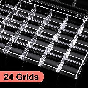 Plastic Nail Art Decorations Container, Transparent Plastic Organizer Box, Clear Storage Container Jewelry Box 3