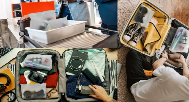 Toiletry bags, Soft Plastic Travel Makeup Cosmetic Bags, Zipper Closure Design, Waterproof Portable Carry on Bags 1