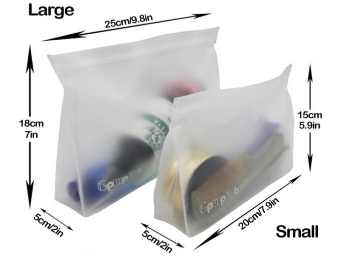 Toiletry bags, Soft Plastic Travel Makeup Cosmetic Bags, Zipper Closure Design, Waterproof Portable Carry on Bags 3