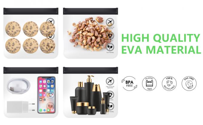 Quart Size Zipper Bags- Triple-sealed Seam Leakproof Clear Cosmetic Bag for Liquids & Makeup- Portable Travel Size 2