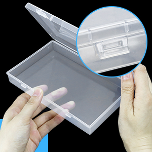 Rectangular Empty Mini Clear Plastic Organizer Storage Box Containers With Hinged Lids For Small Items Craft Box 3