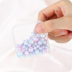 Mini Clear Plastic Beads Storage Box Small Empty Organizer Box with Hinged Lid for Storage of Small Items, Jewelry 6