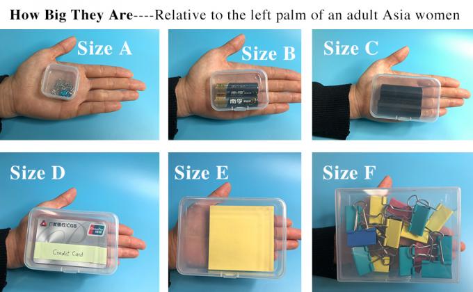 Organizer Storage Box, Rectangular Empty Mini Clear Plastic Organizer Storage Box Containers with Lids Small Items 5