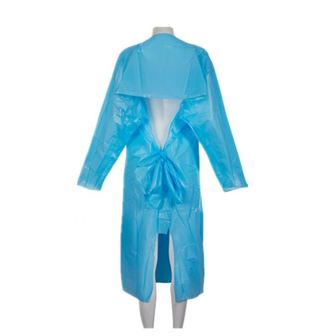 Colored Sustainable Plastic Kitchen Apron Polyethylene Disposable CPE Long Sleeve Apron Men Women Adult Cleaning 2