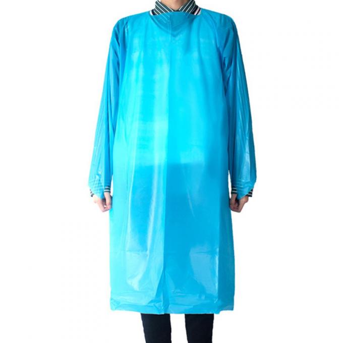 Colored Sustainable Plastic Kitchen Apron Polyethylene Disposable CPE Long Sleeve Apron Men Women Adult Cleaning 5