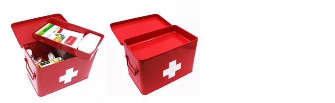 Metal First Aid Storage Box First Aid Kit medicine storage storage box Medicine Tin, Metal Medicine Storage Box 0