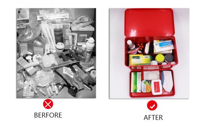 Metal First Aid Storage Box First Aid Kit medicine storage storage box Medicine Tin, Metal Medicine Storage Box 1