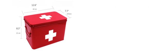 Metal First Aid Storage Box First Aid Kit medicine storage storage box Medicine Tin, Metal Medicine Storage Box 2