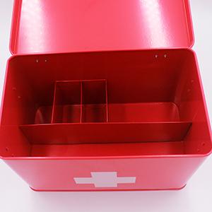 Metal First Aid Storage Box First Aid Kit medicine storage storage box Medicine Tin, Metal Medicine Storage Box 5