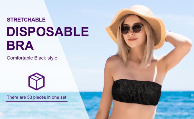 Disposable Vacation Bra Strapless Underwear Individually Wrapped General Size for Beauty Salon, SPA, Spray Tanning 0