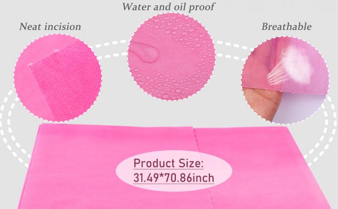 Disposable Massage Table Sheets, Waterproof Massage SPA Bed Cover Sheets 31.5" X 71" Non Woven Fabric Breathable 0