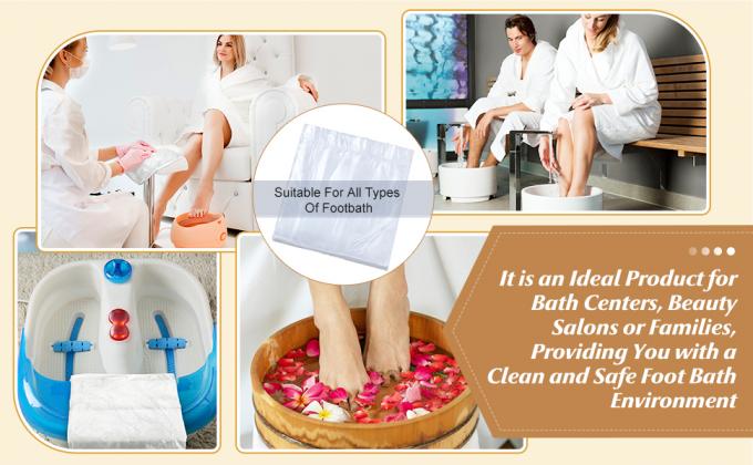 Disposable Foot Tub Liner Portable Bath Basin Bags Plastic Pedicure Spa Bags Thin Large Foot Bath Liners Disposable 4