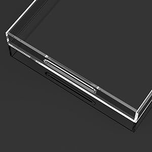 Clear Serving Tray Spill Proof- Acrylic Decorative Tray Organiser For Ottoman Coffee Table Countertop With Handles 2