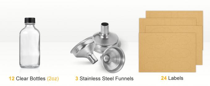 Small Clear Glass Bottles With Lids Boston Sample Bottles for Potion, Juice, Wellness, Ginger Shots, Whiskey, Liquids 9