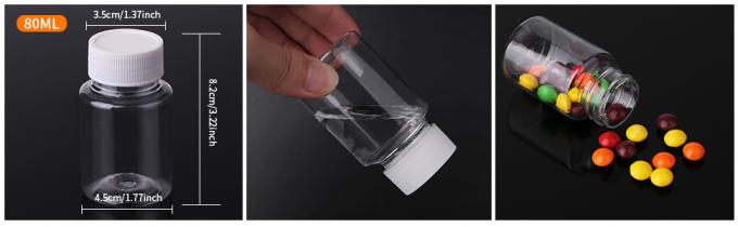 Clear Pill Bottle Plastic Medicine Bottle Empty Reagent Bottle Chemical Containers With Caps For Liquid Solid Powder 2