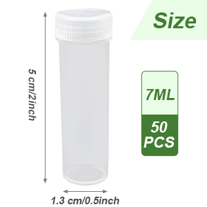 7 ML Plastic Vials With Lids Sample Bottles Vial Plastic Vials With Caps Plastic Vials For Small Items 3