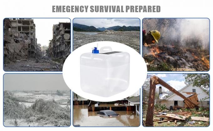 Water Container 2.6 Gallon BPA Free, Emergency Water Storage Containers With Spigot, Foldable Portable Storage Jug 1