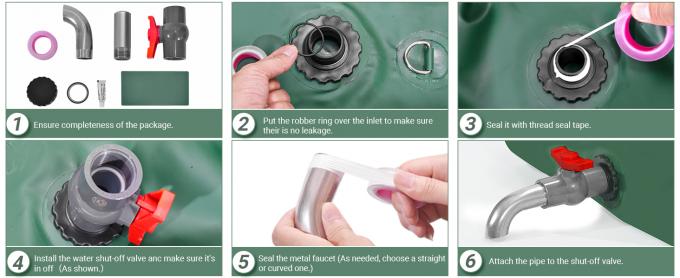 Emergency Water Storage Bladders - Large Capacity Soft Water Bag, Foldable Bladder Tank for Drought Resistant 1