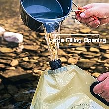 Collapsible Water Storage Carrier - 1.9 Gallon Portable Container with Spigot, Camping Water Bag for Outdoors Hiking 2