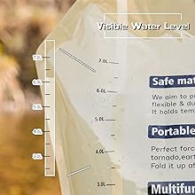 Collapsible Water Storage Carrier - 1.9 Gallon Portable Container with Spigot, Camping Water Bag for Outdoors Hiking 4