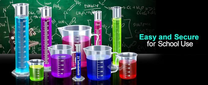 Plastic Graduated Cylinders& Plastic Beakers, Plastic Graduated Cylinders 10ml 25ml 50ml 100ml 250ml & 5pcs 2