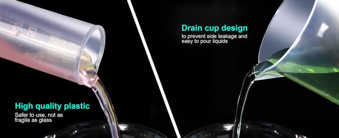 Plastic Graduated Cylinders& Plastic Beakers, Plastic Graduated Cylinders 10ml 25ml 50ml 100ml 250ml & 5pcs 3