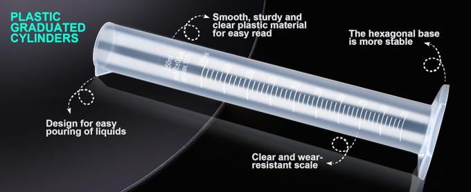 Plastic Graduated Cylinders& Plastic Beakers, Plastic Graduated Cylinders 10ml 25ml 50ml 100ml 250ml & 5pcs 4