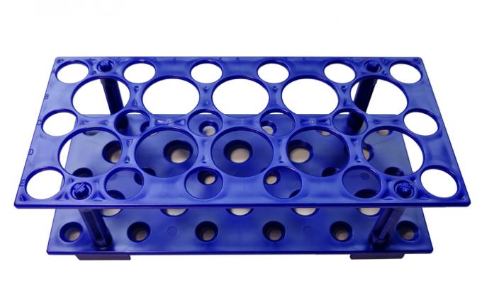 Test Tube Rack, Centrifuge Tube Holder (2 Pack - Blue and Orange) for 10ml, 15ml, 50ml, Detachable Plastic Stand 0