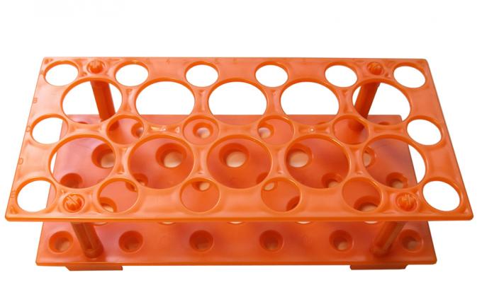 Test Tube Rack, Centrifuge Tube Holder (2 Pack - Blue and Orange) for 10ml, 15ml, 50ml, Detachable Plastic Stand 1